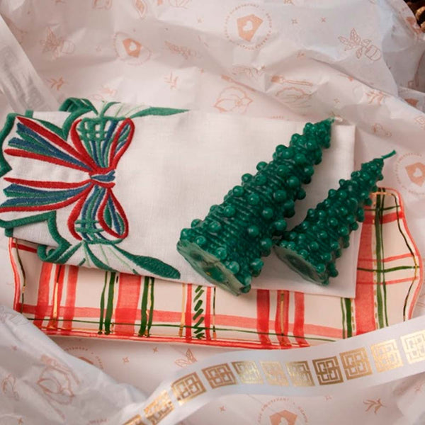 BANDEJA CERÂMICA ARTESANAL XADREZ COM OURO NATAL