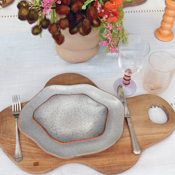 PRATO SOBREMESA ORGANICO CERÂMICA TERRA