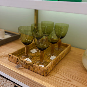 BANDEJAS EM MADEIRA E FIBRA RATTAN COUNTRY P 40CM