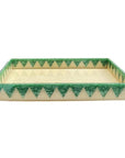 BANDEJA MOSAICO SOLARIS MARFIM E VERDE 33x23CM