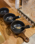 SET 2 ESPÁTULAS PARA APERITIVO INOX CABO DE MADEIRA