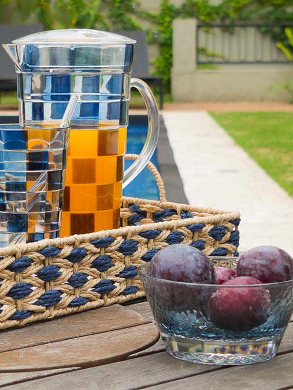 JARRA DE ACRÍLICO CHECK AZUL 1,8 LTS