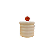 POTE CERÂMICA ARTESANAL COM ÁGATA NATURAL 10CM