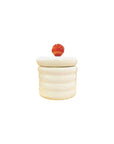 POTE CERÂMICA ARTESANAL COM ÁGATA NATURAL 10CM