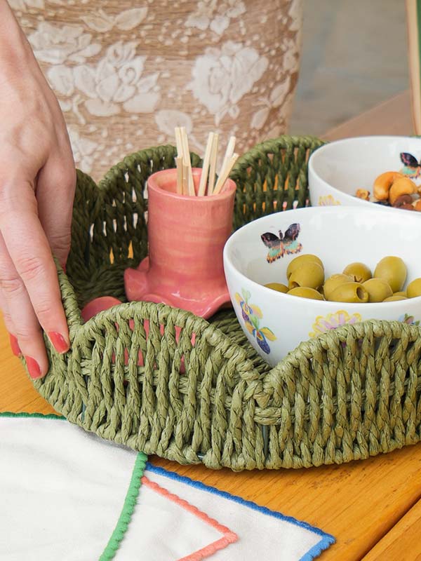 AÇUCAREIRO CERÂMICA ARTESANAL BABADO ROSA