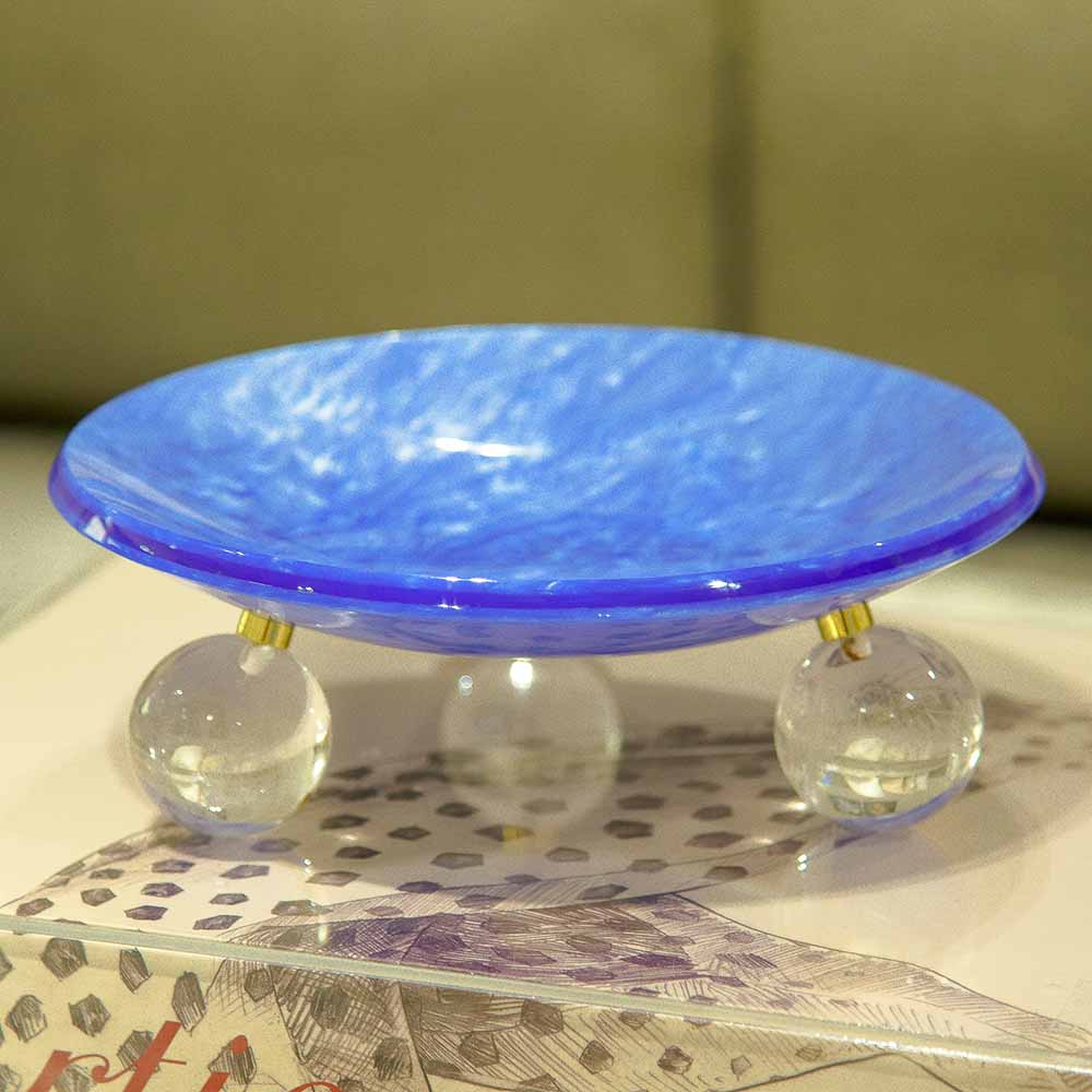 BOWL CRISTAL AZUL 23CM