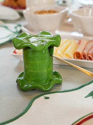 AÇUCAREIRO CERÂMICA ARTESANAL BABADO VERDE