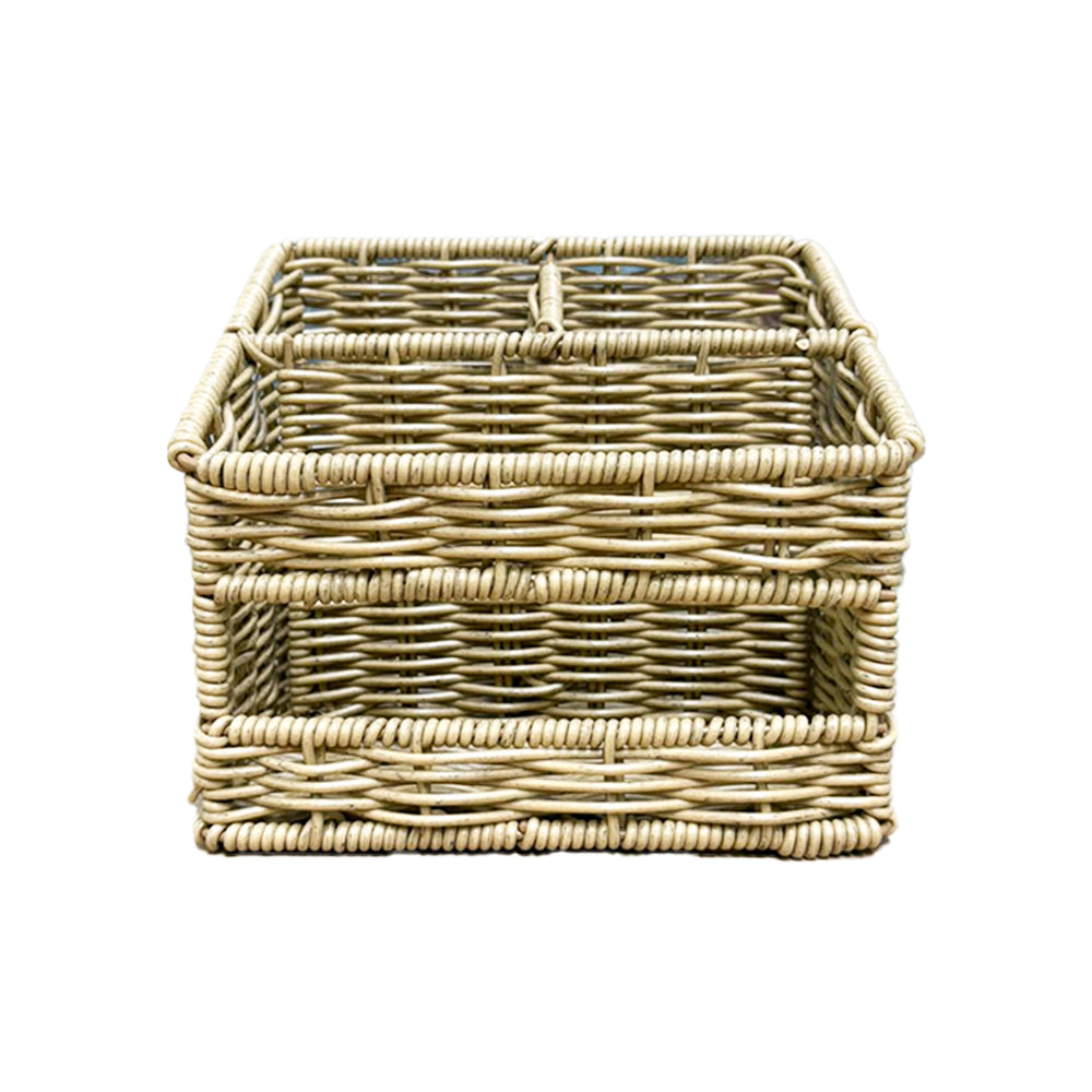 PORTA TALHERES RAÍZES EM FIBRA BEGE