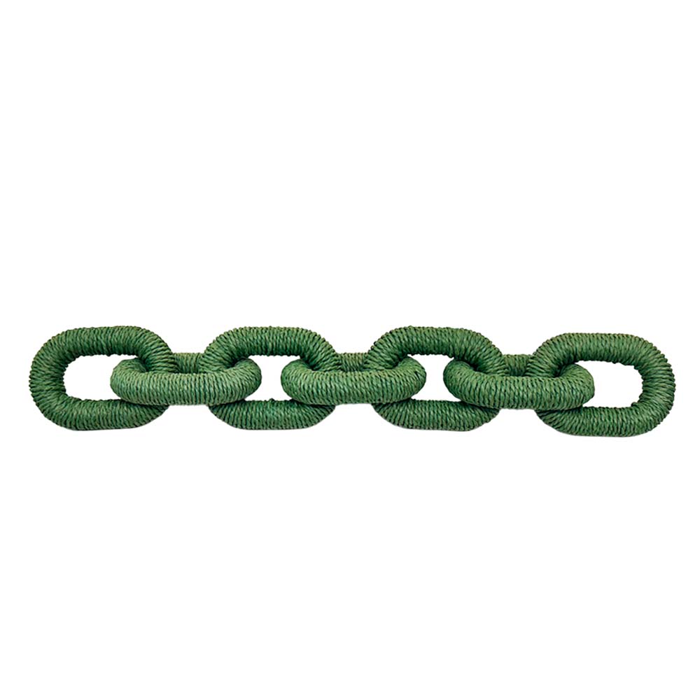 CORDÃO DE MESA CORRENTE EM ELOS VERDE 70CM