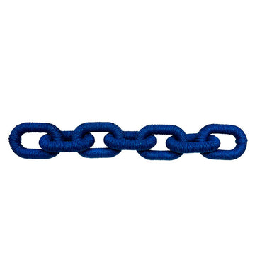 CORDÃO DE MESA CORRENTE EM ELOS AZUL 70CM