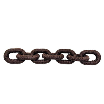 CORDÃO DE MESA CORRENTE EM ELOS MARROM 70CM