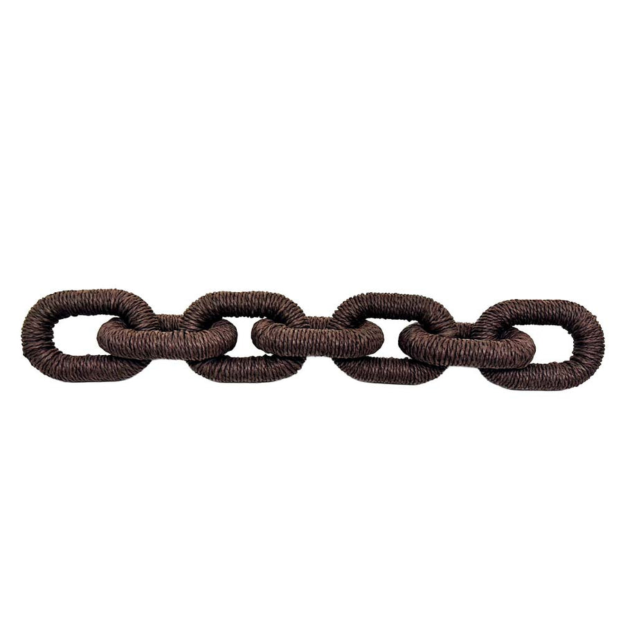 CORDÃO DE MESA CORRENTE EM ELOS MARROM 70CM