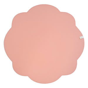 JOGO AMERICANO DUPLA FACE IMPERMEÁVEL REDONDO FLOR ROSA E VINHO 42 CM