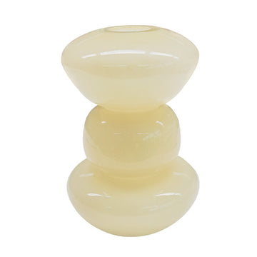 VASO DE VIDRO GOMOS ORGÂNICOS BEGE G