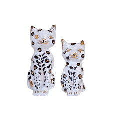 SALEIRO E PIMENTEIRO CERÂMICA ARTESANAL COM OURO LEOPARDO