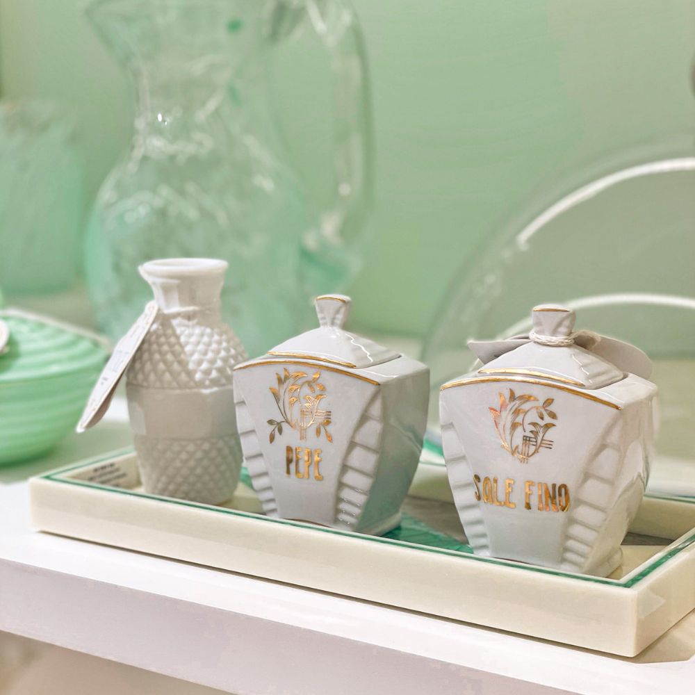 DUPLA SALE E PEPE PORCELANA VINTAGE