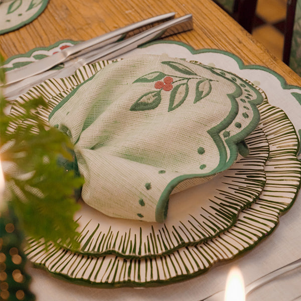 JOGO AMERICANO LINHO PURO AZEVINHO 42CM