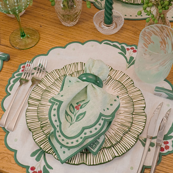 JOGO AMERICANO LINHO PURO AZEVINHO 42CM