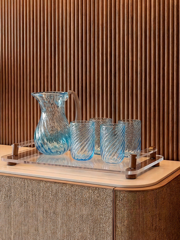 BANDEJA STUDIO EM ACRÍLICO COM MADEIRA