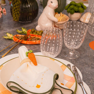 TAÇA DE VIDRO DOTS TRANSPARENTE  9,5 x 14(H) cm