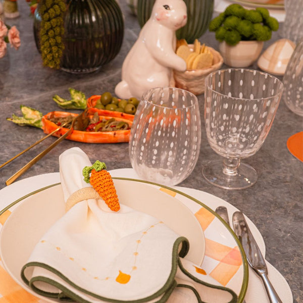 TAÇA DE VIDRO DOTS TRANSPARENTE  9,5 x 14(H) cm