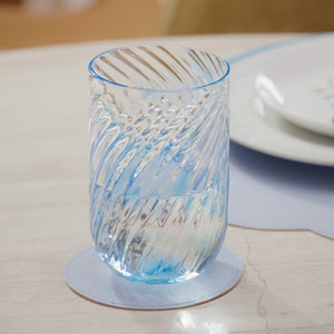 PORTA COPO DUPLA FACE IMPERMEÁVEL REDONDO LARANJA E AZUL 11 CM