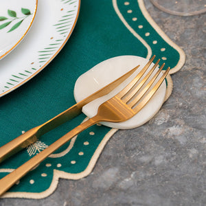 SET 6 GARFOS PARA MESA AÇO INOX MODERN DOURADO