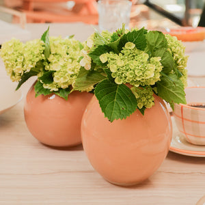 VASO DE VIDRO REDONDO BEGE 10CM