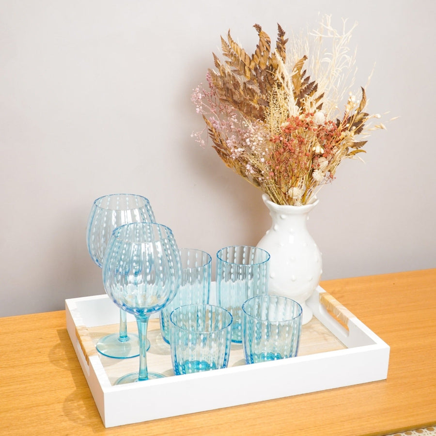 VASO BOLINHAS COM FLORES SECAS BOTANIKLAB OFF WHITE
