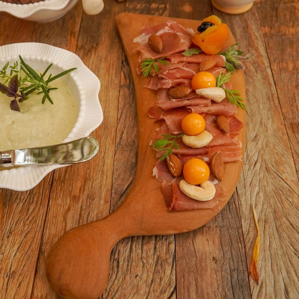 TÁBUA DE MADEIRA TAUARI NAMORADEIRA 2 PEÇAS