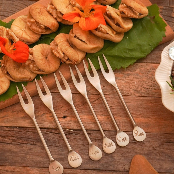 SET GARFOS PARA APERITIVO NUMBERS - 6 PEÇAS