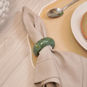 PORTA GUARDANAPO ÁGATA NATURAL ARCO VERDE