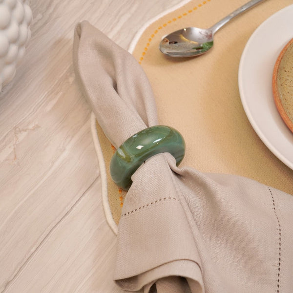 PORTA GUARDANAPO ÁGATA NATURAL ARCO VERDE