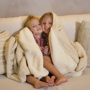 MANTA DE TRICOT COZY BEGE 130X175 CM