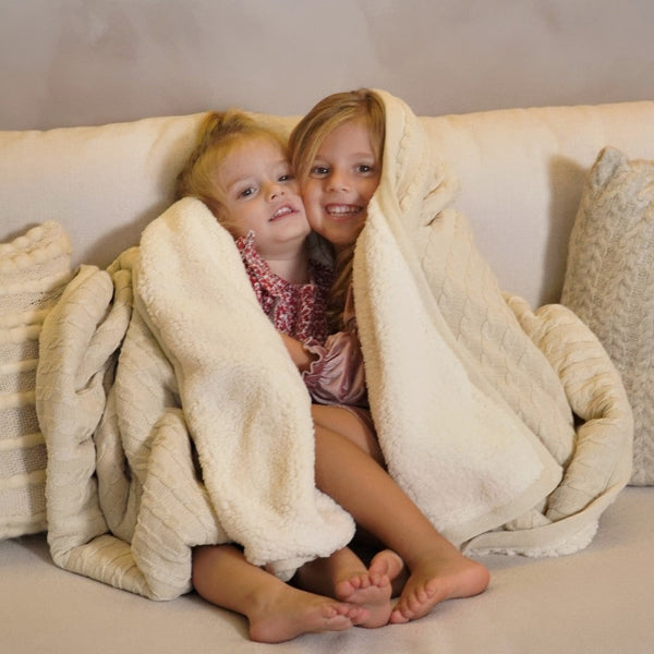 MANTA DE TRICOT COZY BEGE 130X175 CM