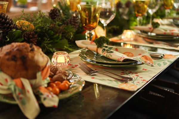 JOGO AMERICANO DE NATAL FLOR DE LARANJEIRA 48 X 41 CM