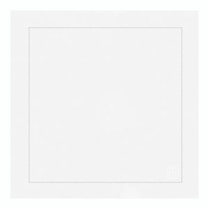 GUARDANAPO DE LINHO PURO BARRA LARGA PREMIUM BRANCO 55X55 CM