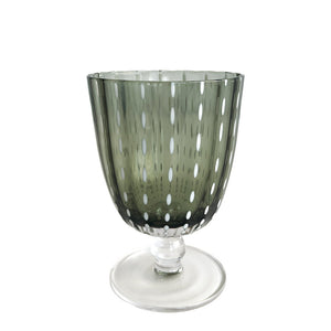 TAÇA DE VIDRO DOTS FENDI  9,5 x 14(H) cm