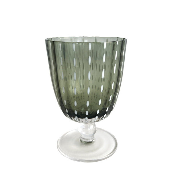 TAÇA DE VIDRO DOTS FENDI  9,5 x 14(H) cm