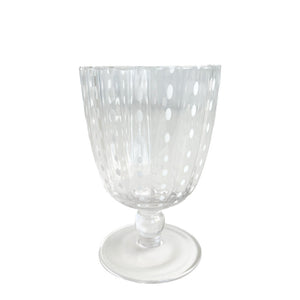 TAÇA DE VIDRO DOTS TRANSPARENTE  9,5 x 14(H) cm