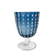 TAÇA DE VIDRO DOTS AZUL 9,5 x 14(H) cm