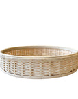 BANDEJA RATTAN MARFIM REDONDA  M