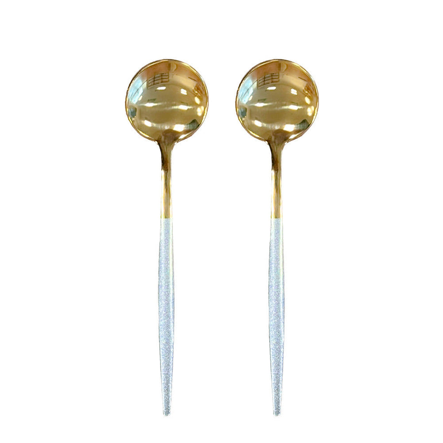 SET 2 COLHERES DE CAFÉ SOTILLE PRATA