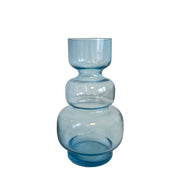 VASO DE VIDRO AZUL CELESTE M  9 x 27(h) cm