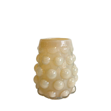 VASO DE VIDRO DOTS CHAMPAGNE M 15,5 X 19(H) CM