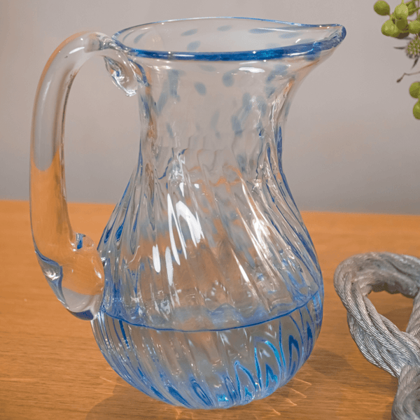 JARRA DE MURANO FLOW  AZUL 20 X 23 (H) CM