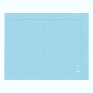 JOGO AMERICANO DE LINHO VISCO BARRA LARGA PREMIUM AZUL  50X39  CM