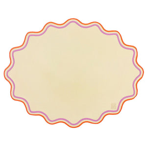 JOGO AMERICANO COURINO ECOLÓGICO 48X38CM BEGE POR THAY MILANI - LARANJA