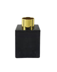 CASTIÇAL DE MÁRMORE BLOCK PRETO 4,5 X 4,5 X 4,5(H) CM