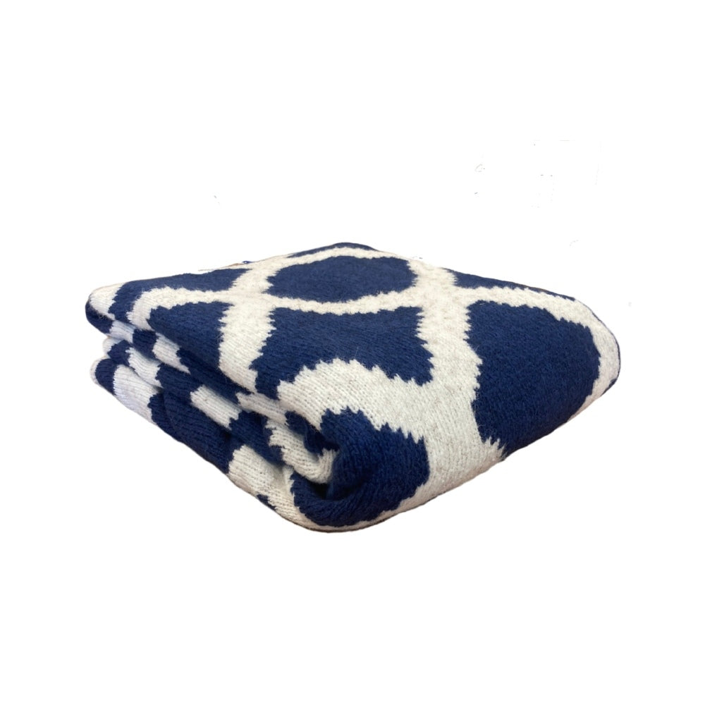 MANTA CASHMERE TOUCH GEOMETRIC AZUL 130X140CM